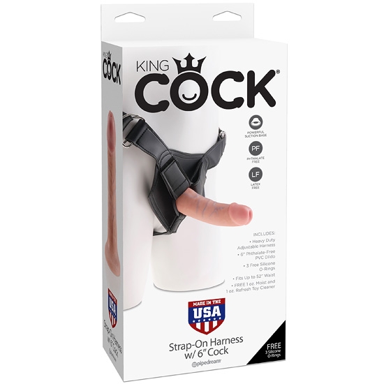 Страпон Pipedream - King Cock Harness 6"